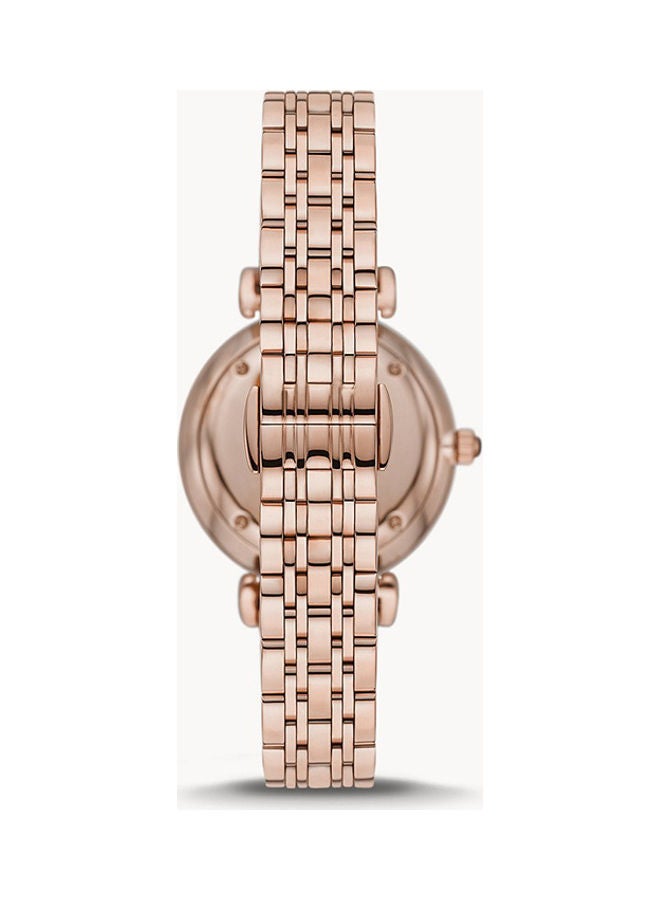 امبوريو ارماني ساعة يد بعقارب وسوار من الاستانلس ستيل طراز AR11423 نساء - Image 2
